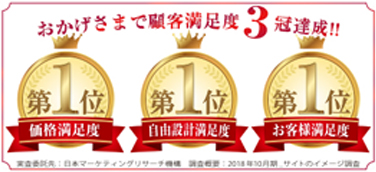 顧客満足度3冠達成